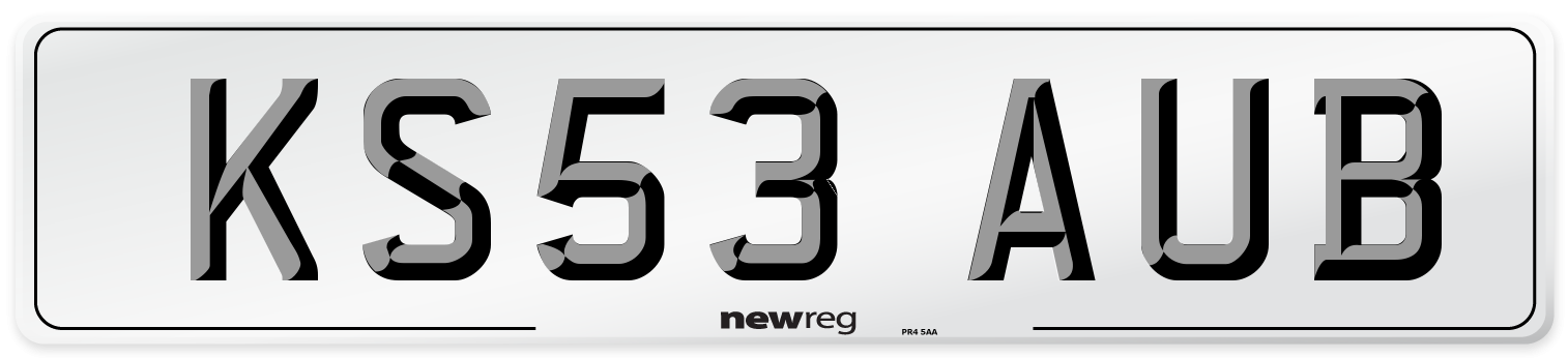 KS53 AUB Number Plate from New Reg
